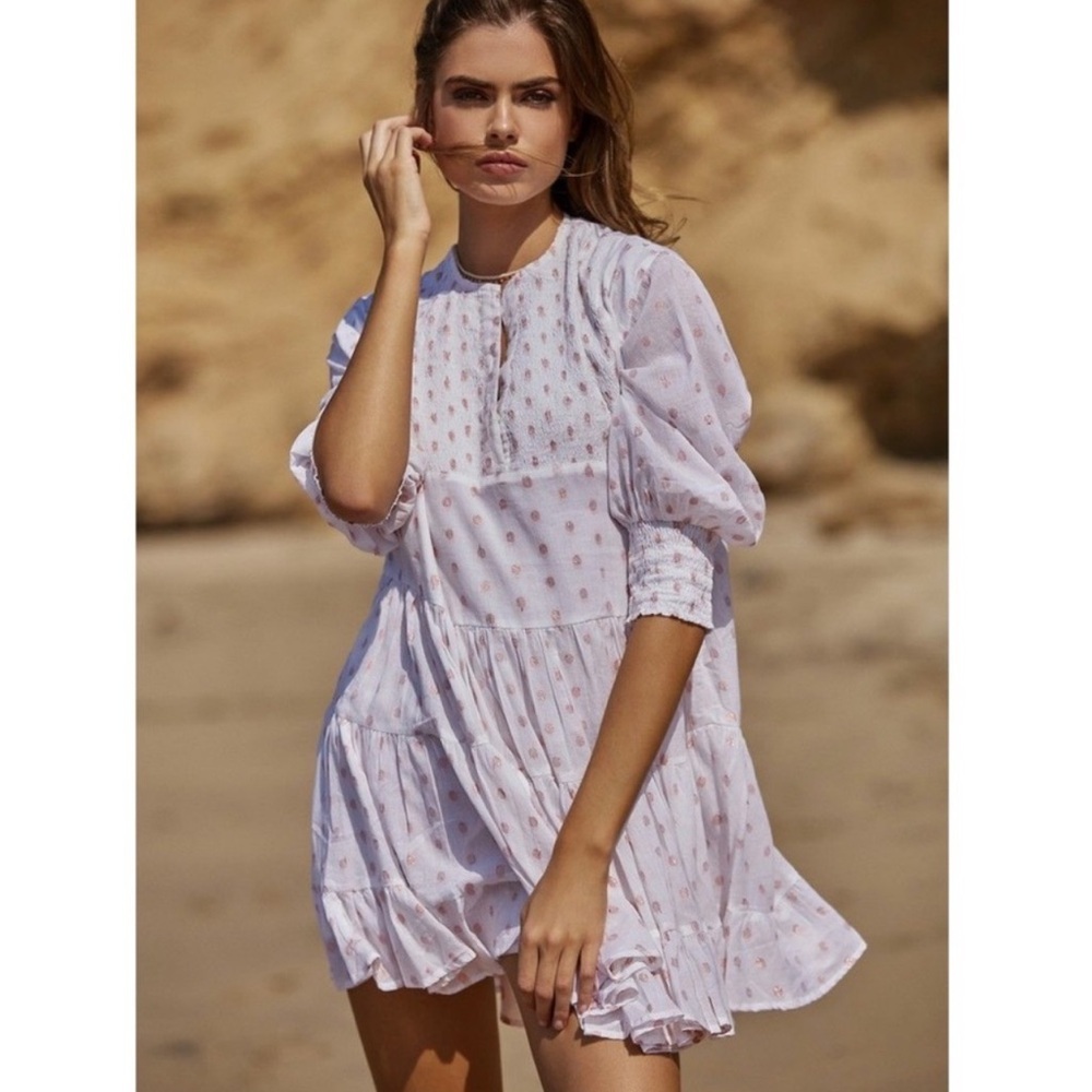 PQ Swim Water Lily Brooke Tunic Cover Up Polka Dot Dress Size M/L​